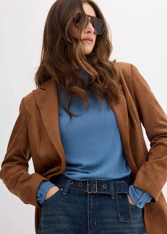 Jeans barrel con cintura, vita media, bonprix