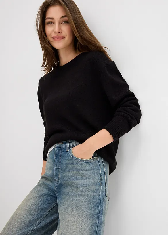 Jeans wide leg, vita alta, bonprix