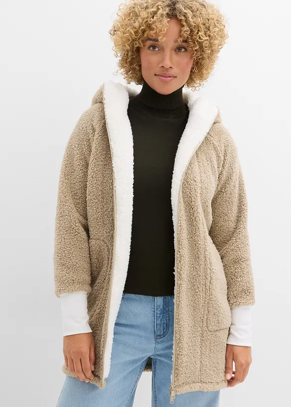 Giacca in pile teddy, bonprix