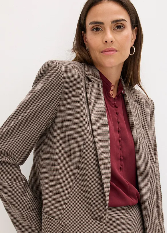 Blazer oversize a quadri, bonprix