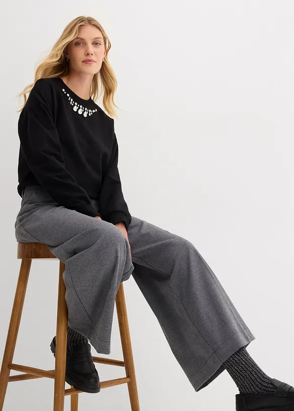 Felpa oversize in cotone, bonprix