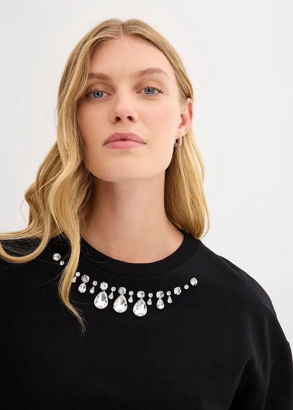 Felpa oversize in cotone, bonprix