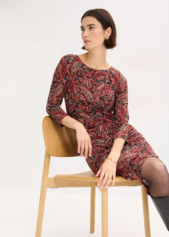 Abito in maglina con fantasia paisley, bonprix