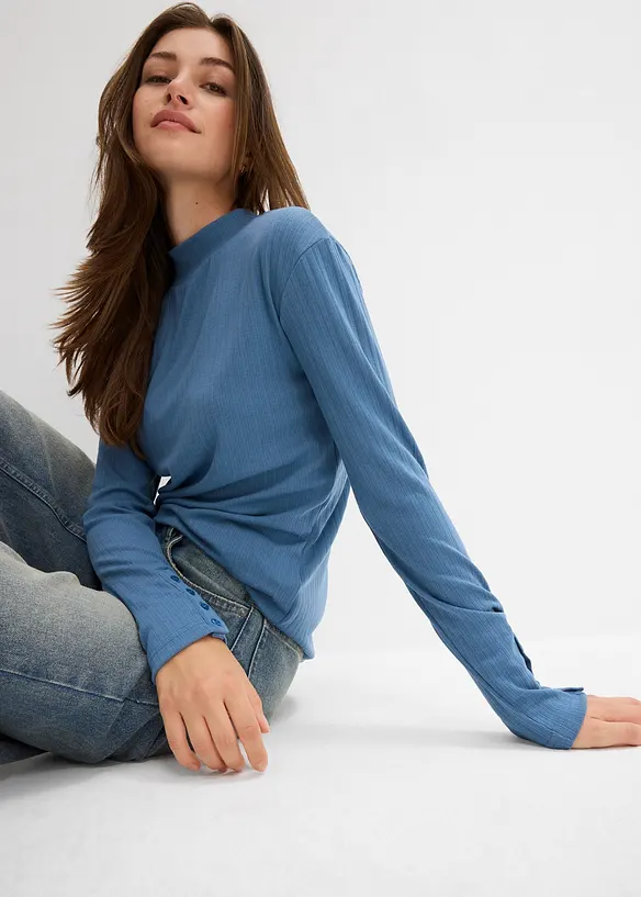 Maglia a maniche lunghe a coste, bonprix