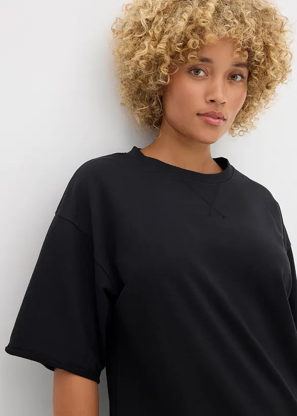 Felpa lunga in puro cotone, bonprix