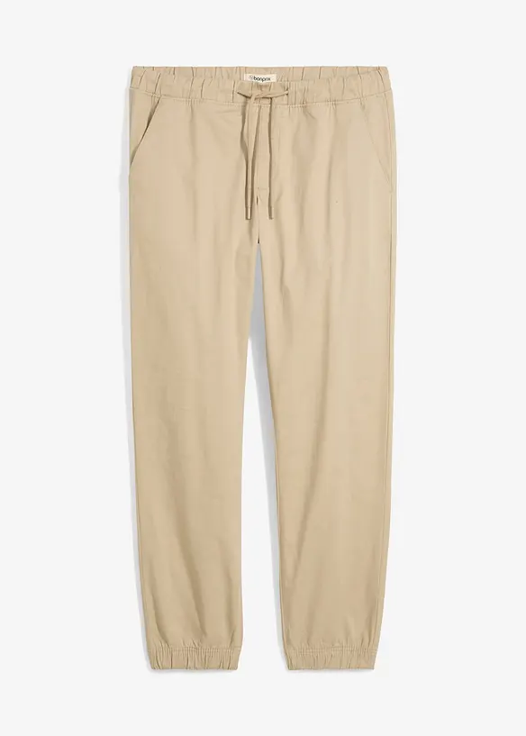 Pantaloni chino elasticizzati con elastico in vita relaxed fit, straight, bonprix
