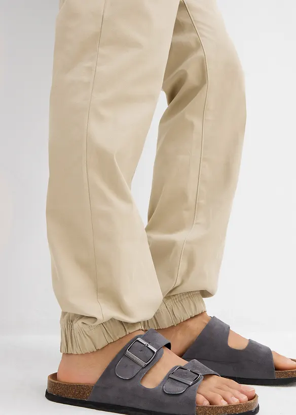 Pantaloni chino elasticizzati con elastico in vita relaxed fit, straight, bonprix