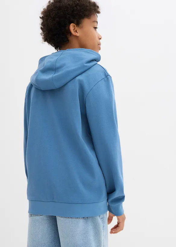 Felpa con zip e cappuccio, bonprix