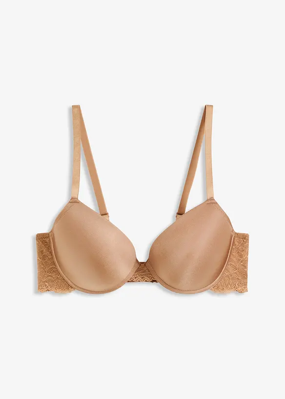 Reggiseno con coppe preformate ed effetto lucido, bonprix