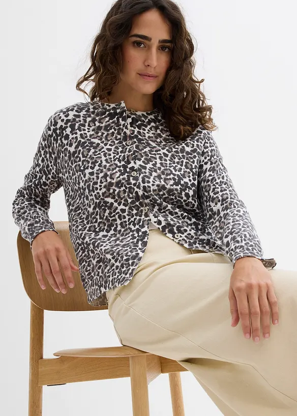 Cardigan corto in filato fine, bonprix