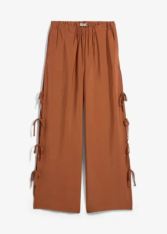 Pantaloni con elastico in vita e laccetti, bonprix