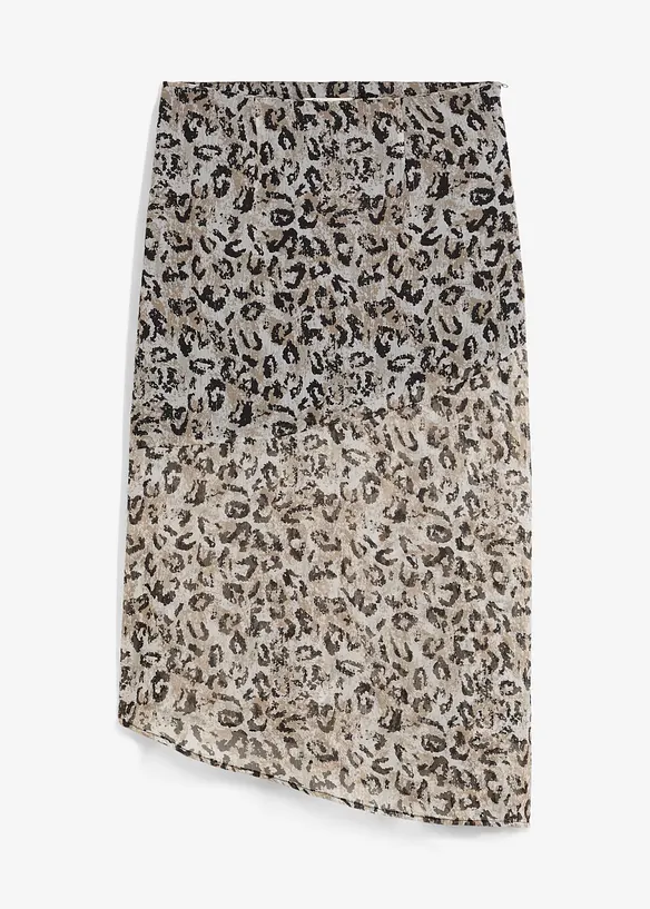 Gonna midi in fine chiffon, bonprix