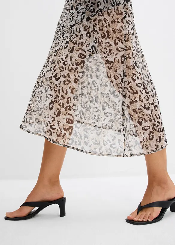 Gonna midi in fine chiffon, bonprix