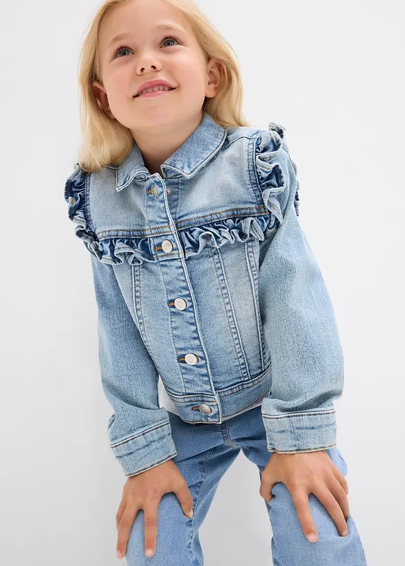 Giacca di jeans in misto cotone biologico elasticizzato, bonprix