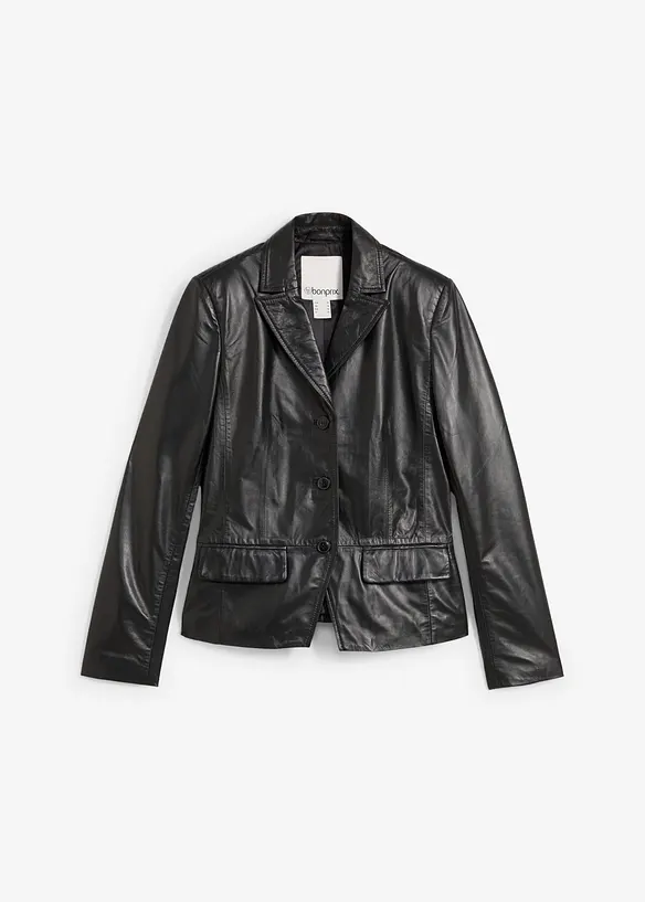 Blazer corto in nappa di agnello, bonprix