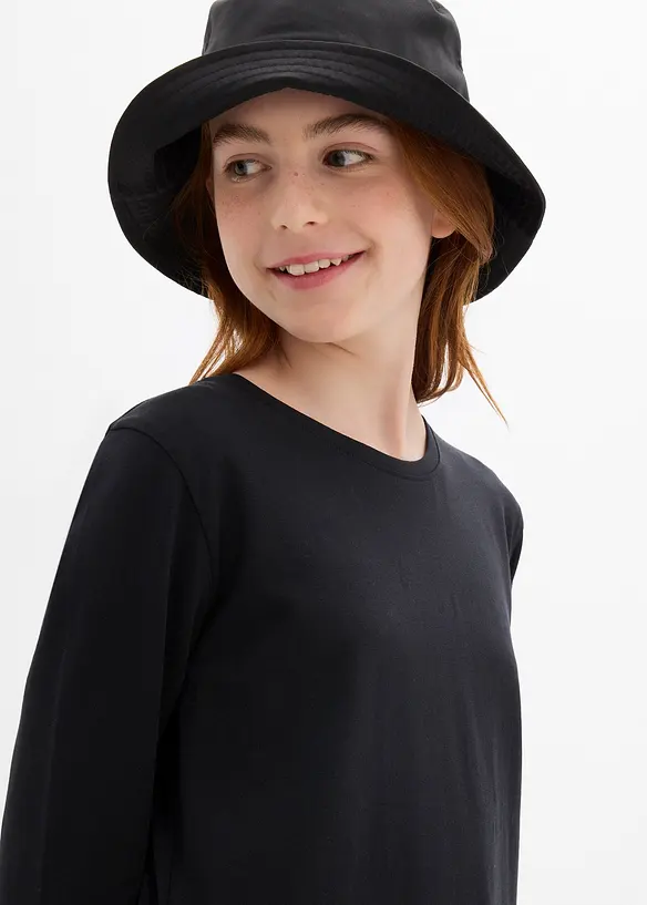 Abito di jersey in misto cotone biologico elasticizzato (pacco da 2), bonprix