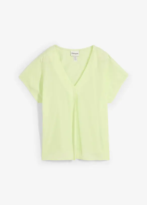 Maglia in misto seta con inserto in tessuto, bonprix