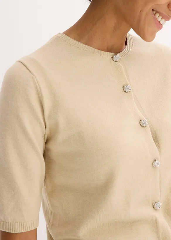 Cardigan in filato fine misto viscosa, bonprix