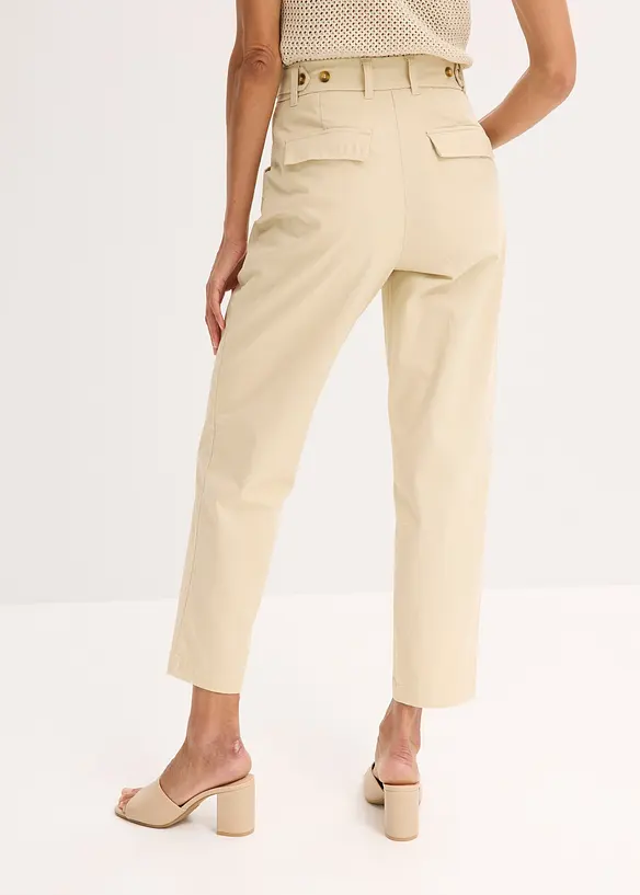 Pantaloni in satin tapered fit, bonprix