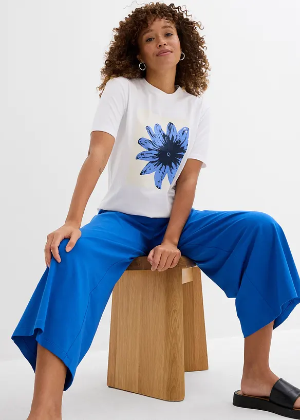 T-shirt in puro cotone con stampa, bonprix