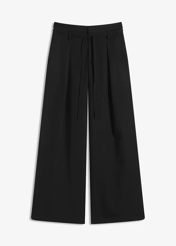 Pantaloni con pinces e cintura da annodare, bonprix