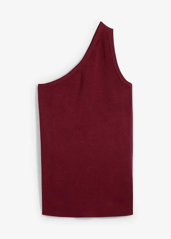 Top monospalla in maglia di misto viscosa, bonprix