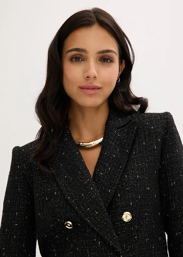 Blazer corto in morbido bouclé, bonprix