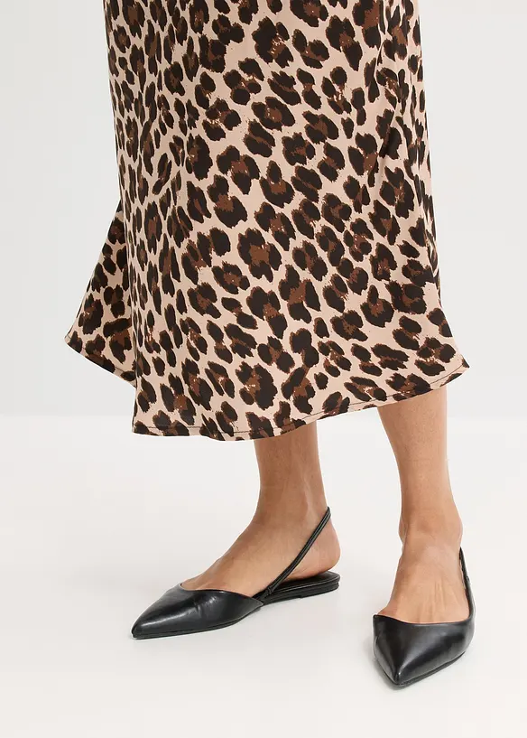 Gonna midi in satin fluente, bonprix