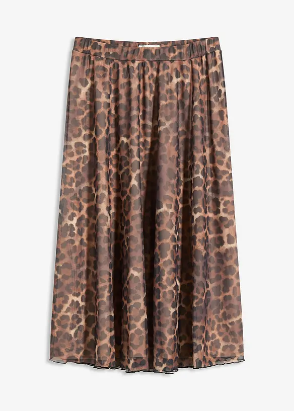 Gonna midi in mesh morbido, bonprix