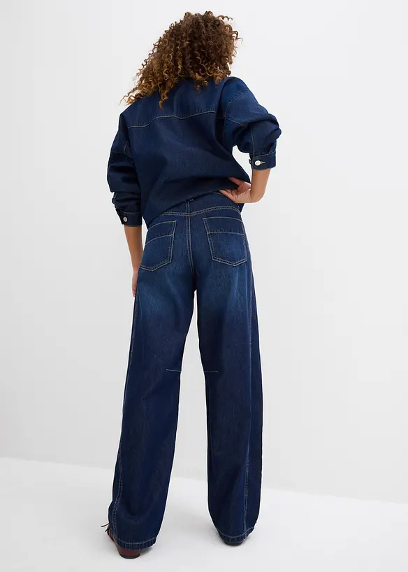 Jeans barrel super soft, vita media, bonprix
