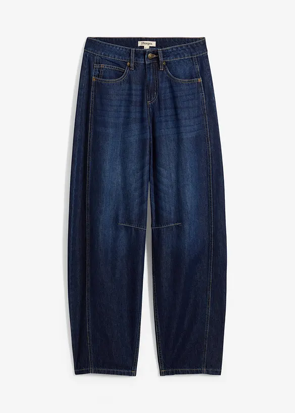 Jeans barrel super soft, vita media, bonprix