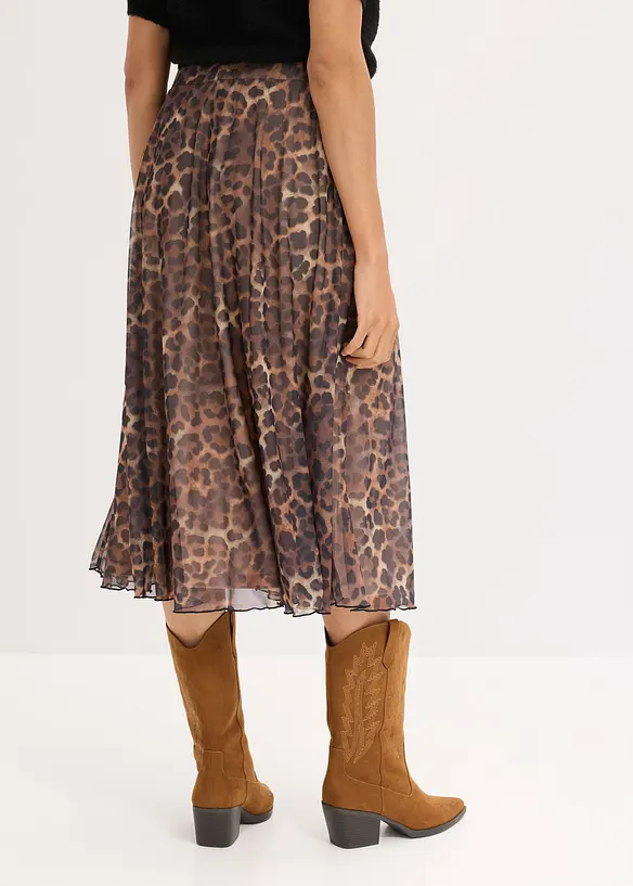 Gonna midi in mesh morbido, bonprix