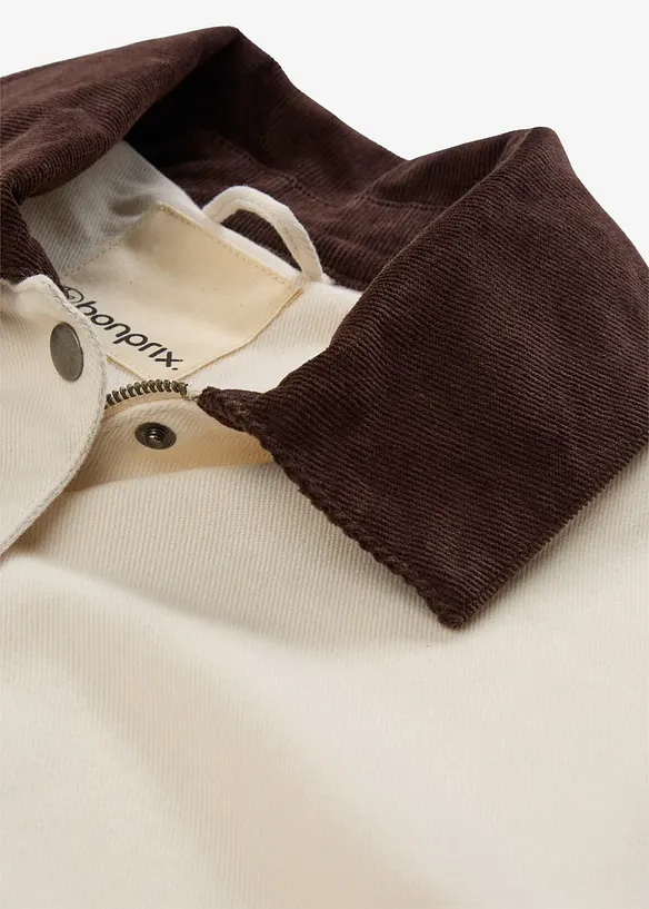 Giacca in twill con colletto in velluto, bonprix