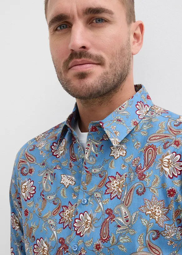 Camicia elegante in puro cotone, slim fit, bonprix