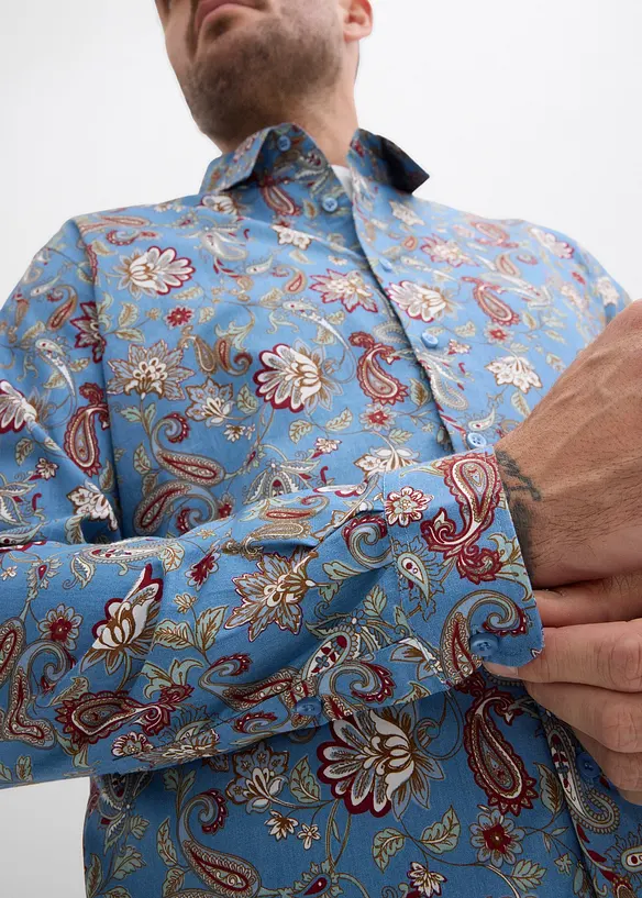 Camicia elegante in puro cotone, slim fit, bonprix