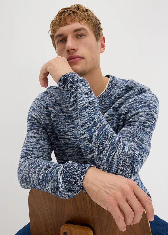 Maglione in filato fine con cotone, bonprix