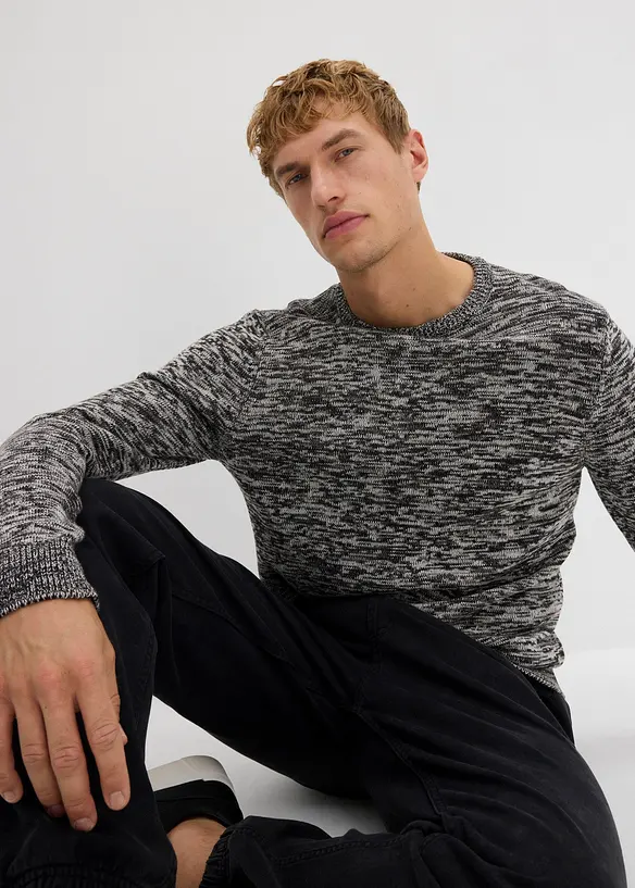 Maglione in filato fine con cotone, bonprix