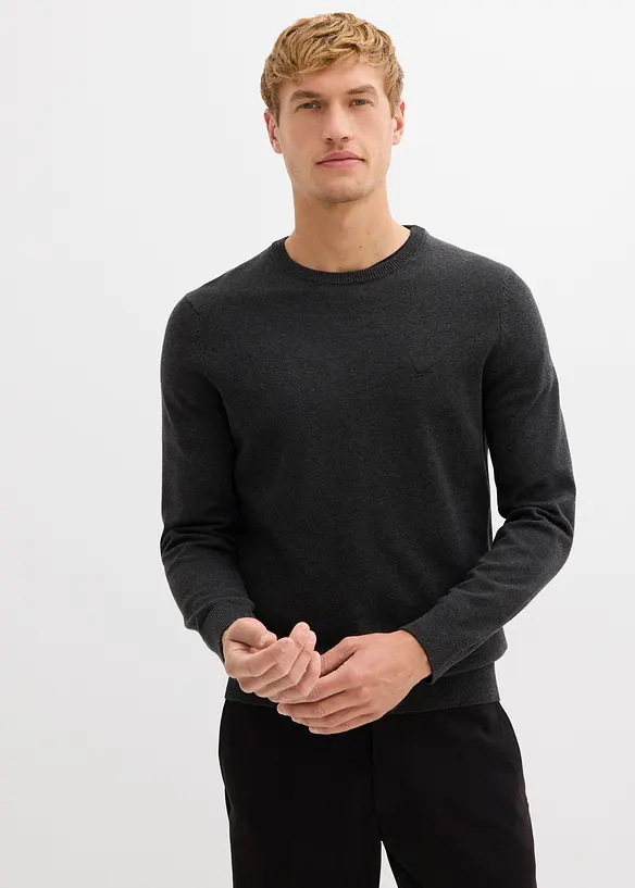 Maglione in filato fine con puro cotone, bonprix