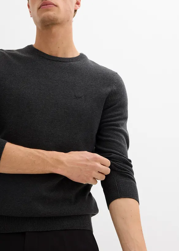 Maglione in filato fine con puro cotone, bonprix