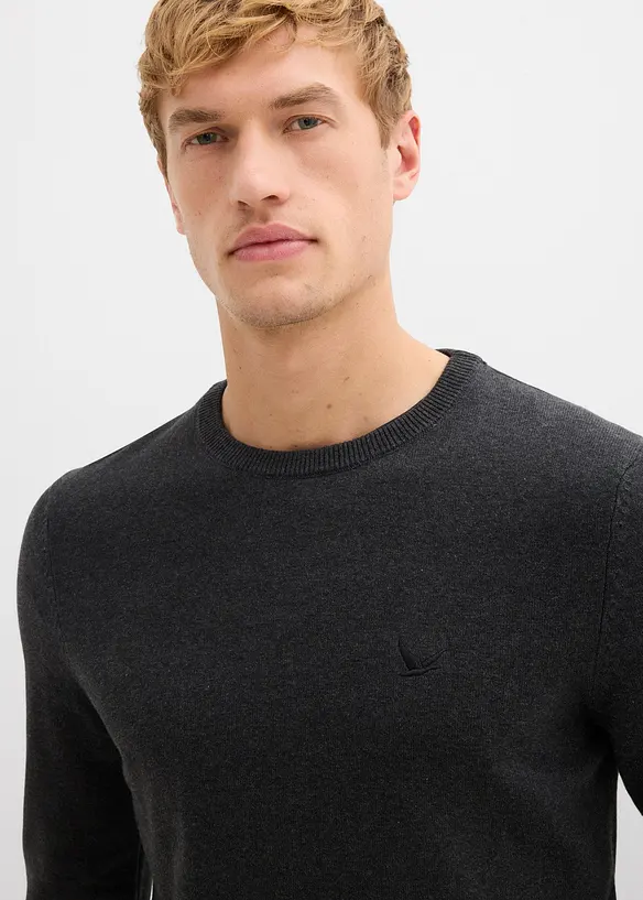 Maglione in filato fine con puro cotone, bonprix