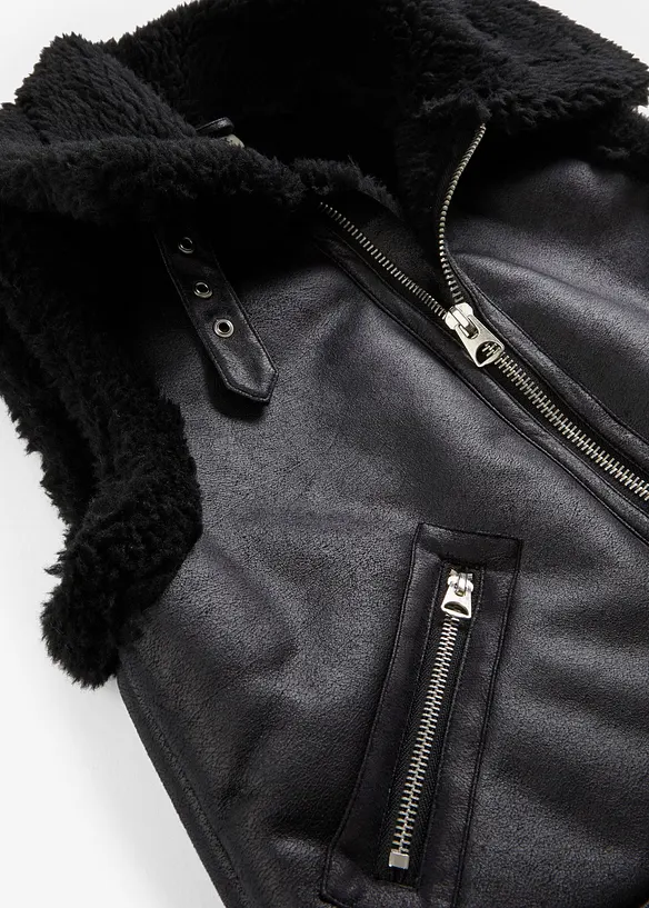 Gilet in similpelle, bonprix