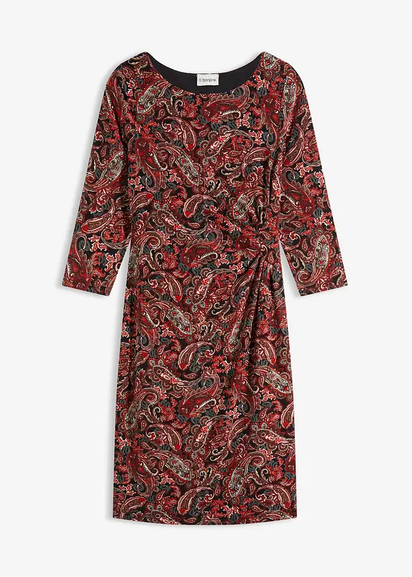 Abito in maglina con fantasia paisley, bonprix