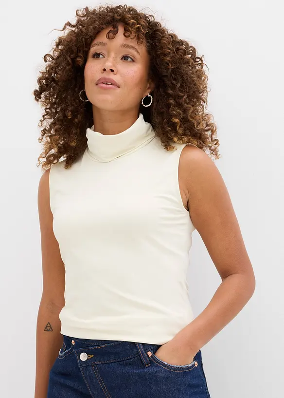 Top con collo a dolcevita, bonprix