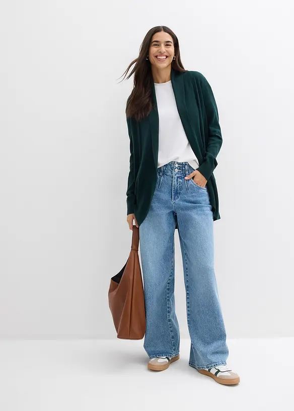 Cardigan in filato fine, bonprix