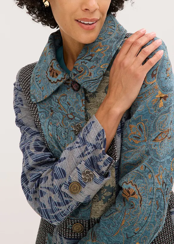 Cappotto corto dal design jacquard elaborato, bonprix