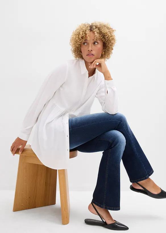 Camicia lunga in viscosa, bonprix