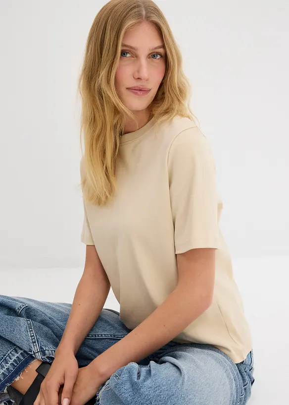 T-shirt in puro cotone biologico pesante, bonprix