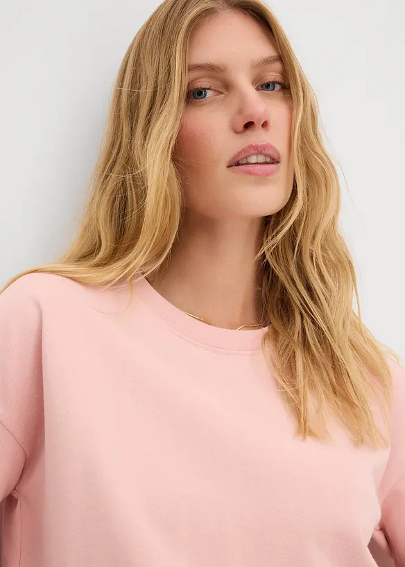 Felpa con inserto in pizzo, bonprix
