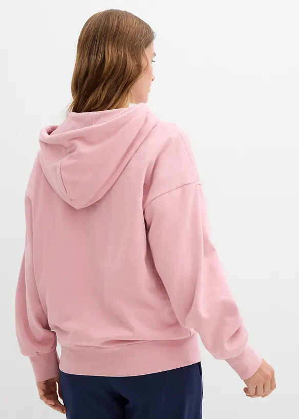 Felpa con cappuccio in puro cotone, bonprix