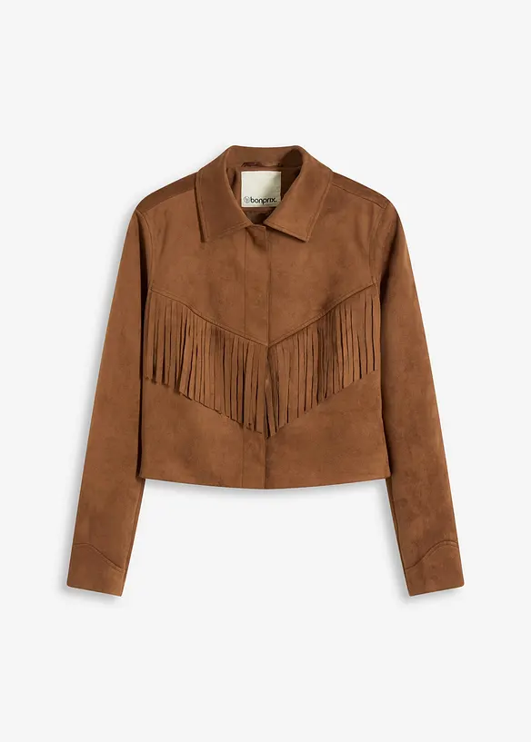 Giacca in similpelle con frange, bonprix